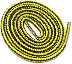 CORDON REDONDO AMARILLO Y NEGRO LARGO